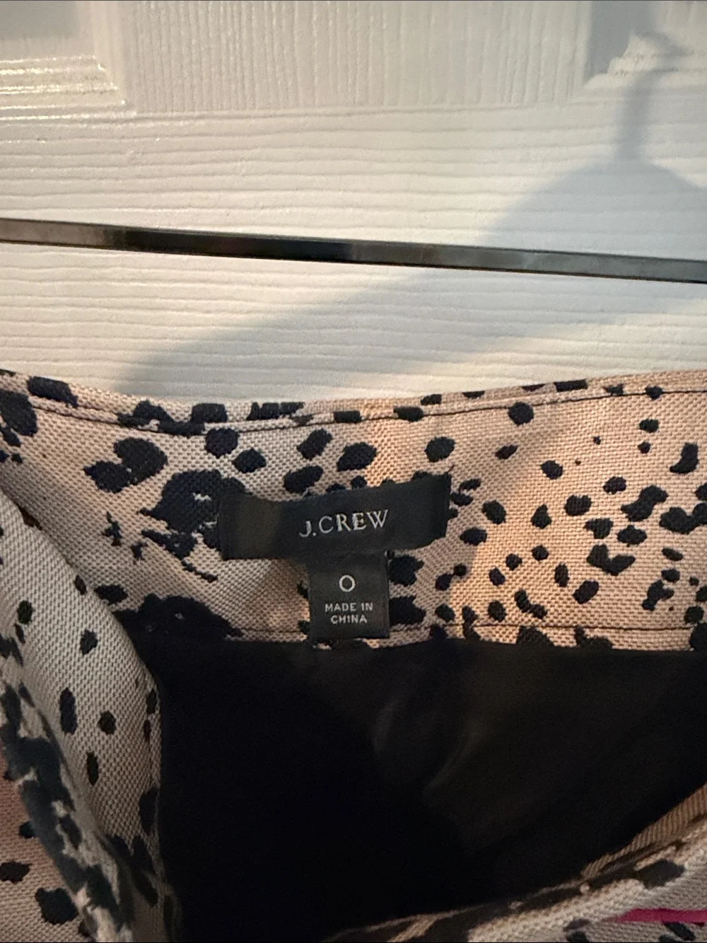 J. Crew Beige and Black Leopard-Print Shorts with Pink Trim